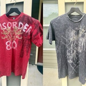 Howe Red Monarchy Gray Distressed Crew Neck